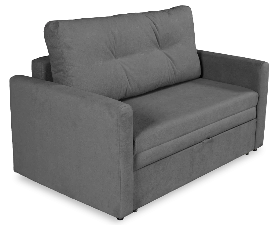 Диван-кровать Юнат 120, раскладной, серый с мелкими разводами, 142х87х94 см (изображение №7)