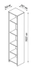Стеллаж 5 полок СИРИУС - аналог IKEA BRIMNES, 39x190 см, белый (изображение №3)