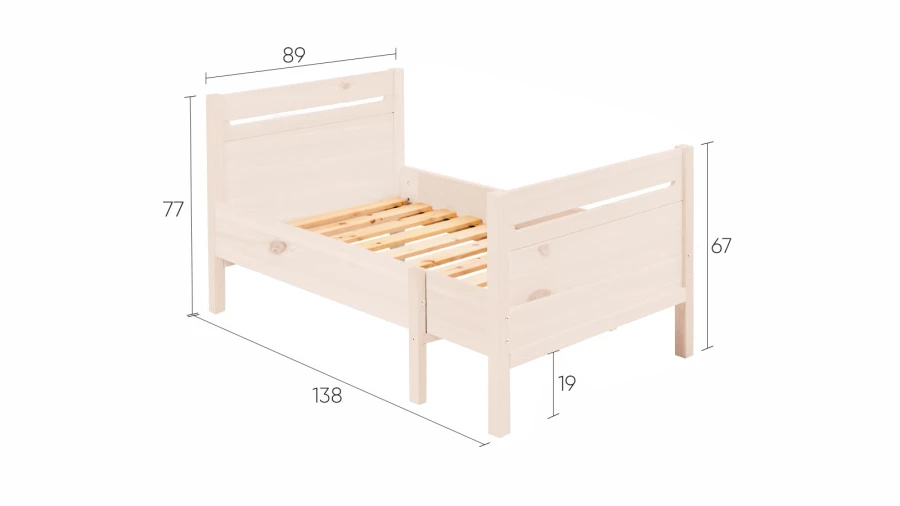 Кровать детская  раздвижная - аналог IKEA /СЫНОД/ИКЕА 80х200 см, светло-бежевый (изображение №8)