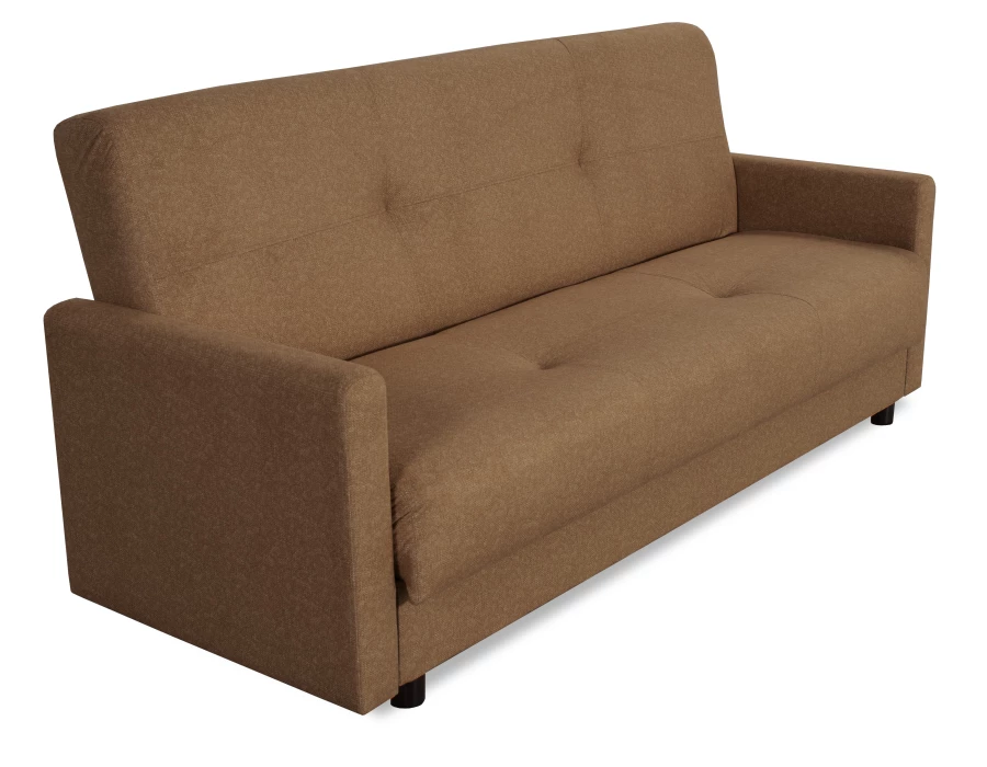 Диван-кровать Квин, раскладной, с ящиком для белья,  коричневый-велюр, 216х84х85 см (изображение №6)