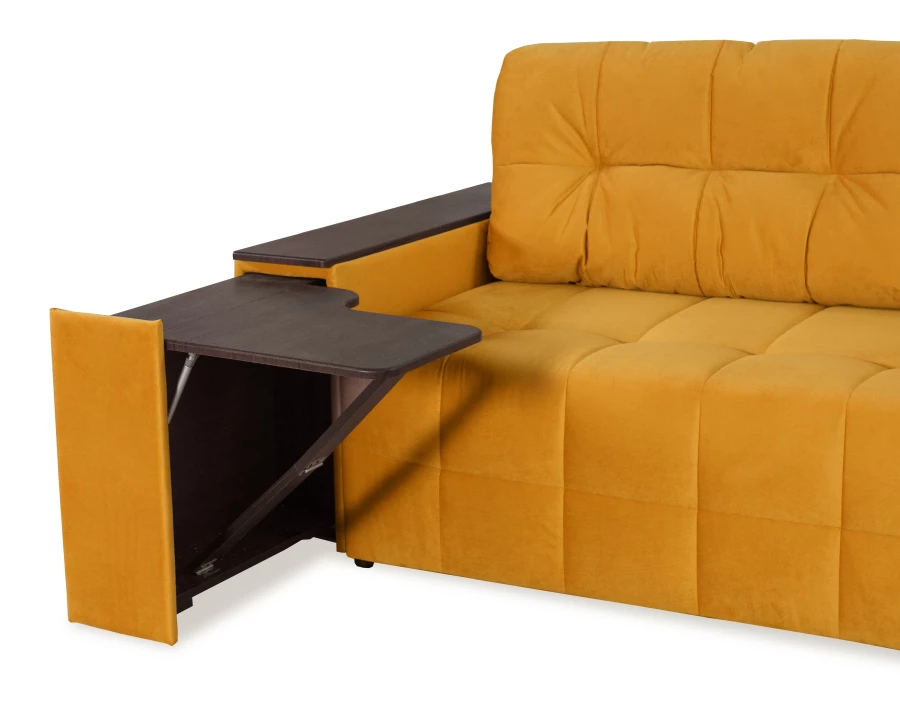 Диван-кровать Элегант, темно-желтый, 253х106х99 см (изображение №10)