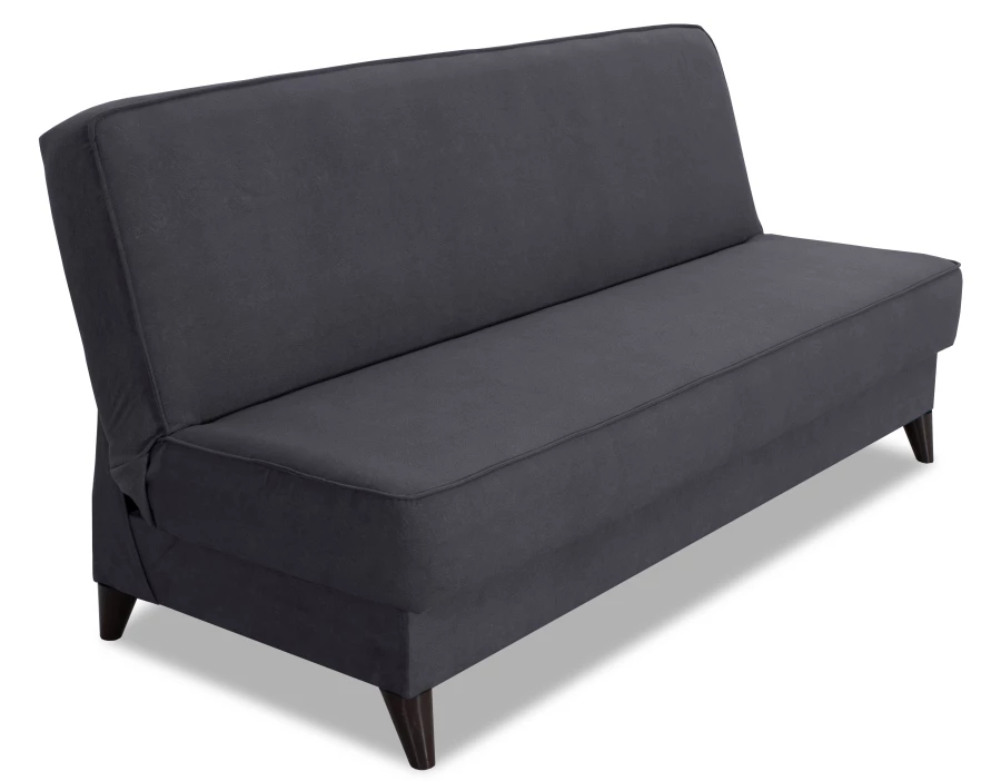 Прямой диван Наварра 2, темно серый с мелкими разводами 187х87х90 см (изображение №7)