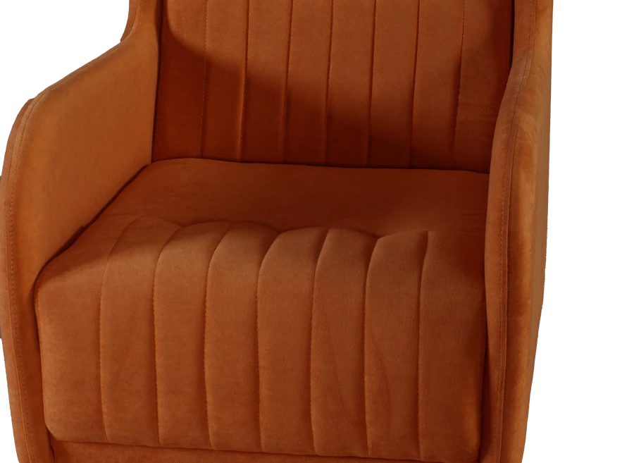 Кресло мягкое Градара, велюр, анатомическое, терракотовый, 66х84х102 см (изображение №2)