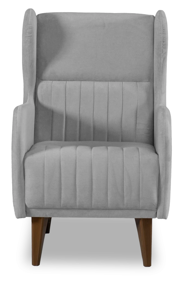 Кресло мягкое Градара, велюр, анатомическое, светло-серый,  66х84х102 см (изображение №7)