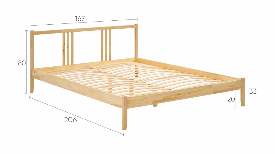 Кровать - аналог IKEA IDANAS/IDANÄS/УСКАР/ИКЕА 160х200 см, прозрачный (изображение №5)