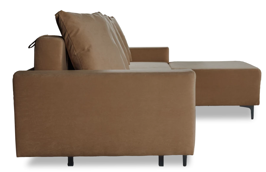 Угловой диван-кровать Халиф, какао велюр 261х102х96 см (изображение №4)