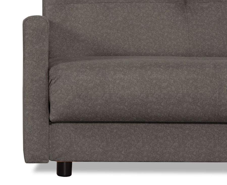 Диван-кровать Квин, раскладной, с ящиком для белья, серый велюр, 216х84х85 см (изображение №5)