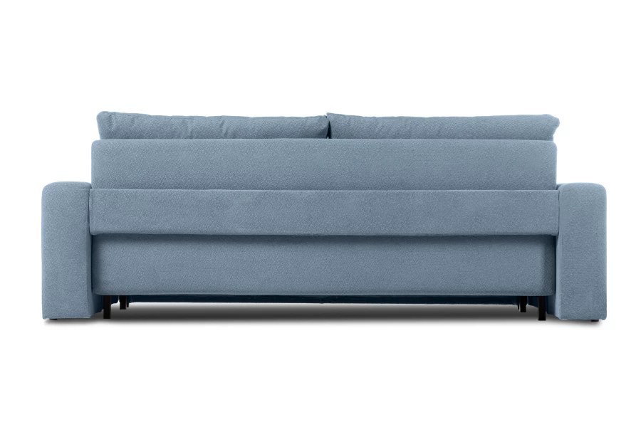 Диван-кровать Халиф 2, велюровый, раскладной, темно голубой шенилл с мелким букле, 241х102х92 см (изображение №9)