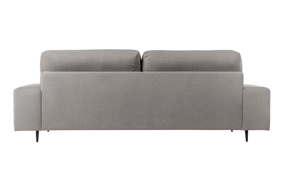 Диван-кровать Натали, велюровый, раскладной, серый, 251х104х88 см (изображение №4)