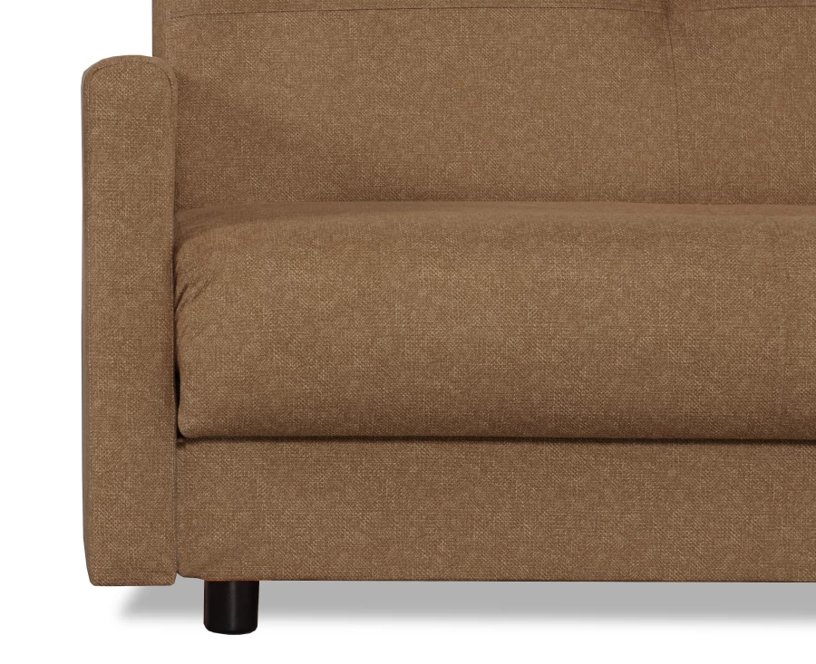 Диван-кровать Квин, раскладной, с ящиком для белья,  коричневый-велюр, 216х84х85 см (изображение №5)