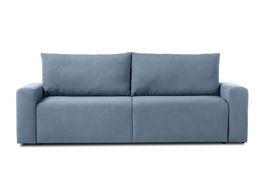 Диван-кровать Халиф 2, велюровый, раскладной, темно голубой шенилл с мелким букле, 241х102х92 см (изображение №3)