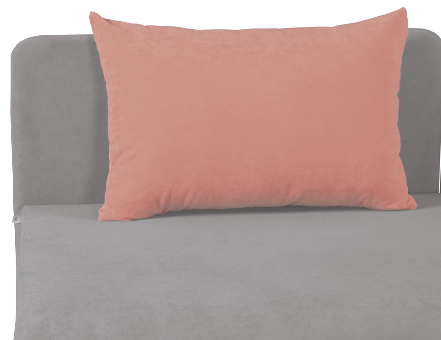 Диван-кровать Орлеан велюровый, раскладной, с ящиком для белья, механизм Книжка, бледно-розовый велюр, 198х88х81 см (изображение №7)