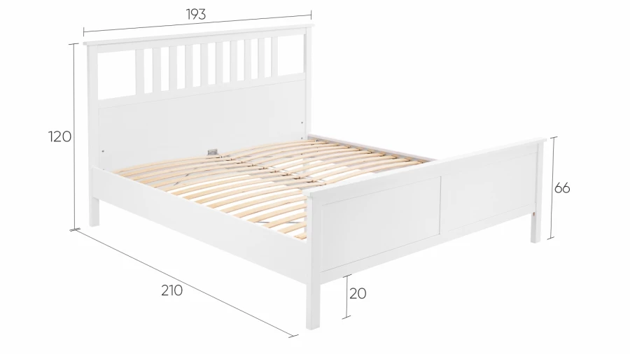 Кровать - аналог IKEA HEMNES / ХЕМНЭС/ ХЕМНЕС / КЫМОР / ИКЕА 180х200 см, белый (изображение №5)