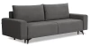 Диван-кровать Халиф, велюровый, серый, 241х105х98 см