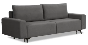 Диван-кровать Халиф, велюровый, серый, 241х105х98 см