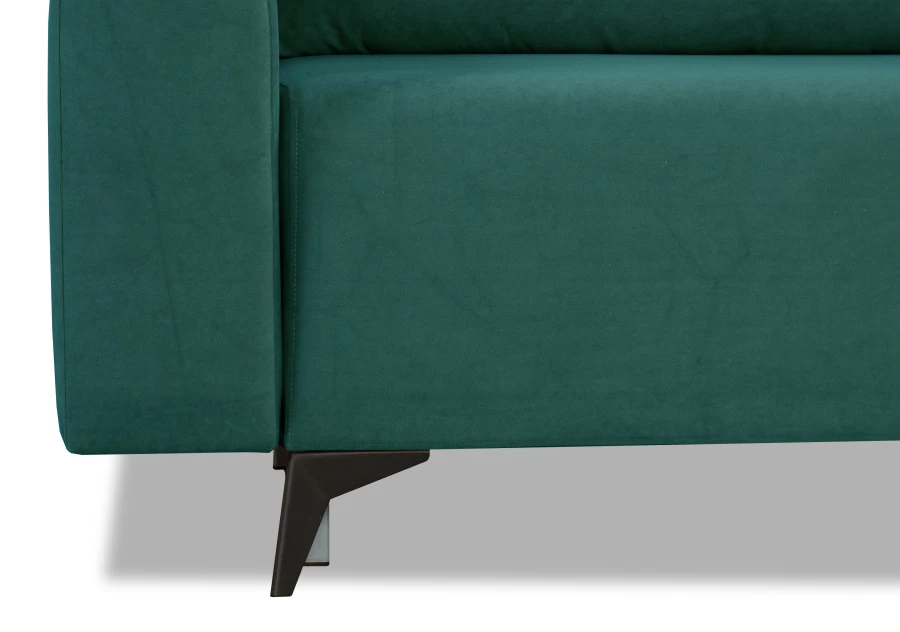 Диван-кровать Халиф велюровый, механизм Еврокнижка, бирюзовый, 241х105х98 см (изображение №5)