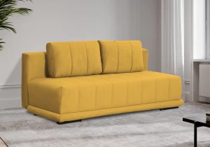Второе фото. Диван-кровать Флорида, велюровый, горчично-желтый, 201х90х90 см
