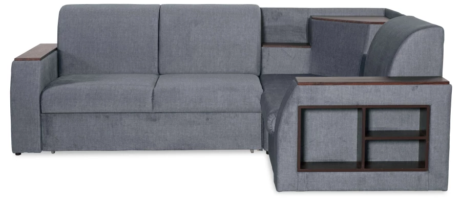 Угловой диван-кровать Сенатор, серый, 260х187х92 см (изображение №2)