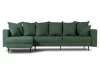 Диван-кровать Тенериф 3 прямой, велюровый, раскладной, зеленый, 312х157х90 см.