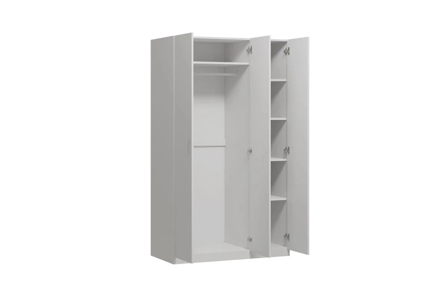 Шкаф трехстворчатый Пегас - аналог IKEA KLEPPSTAD,116х58х202,белый (изображение №3)