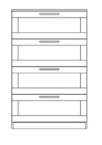 Комод 4 ящика СИРИУС - аналог IKEA BRIMNES, белый