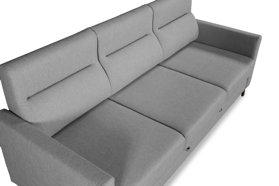 Диван-кровать Марсель велюровый, серый,  223х90х99 см (изображение №9)