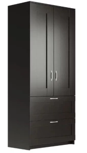 Шкаф комбинированный 2 двери и 2 ящика СИРИУС - аналог IKEA BRIMNES, Дуб Венге