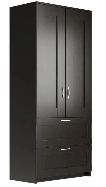 Шкаф комбинированный 2 двери и 2 ящика СИРИУС - аналог IKEA BRIMNES, Дуб Венге (изображение №1)
