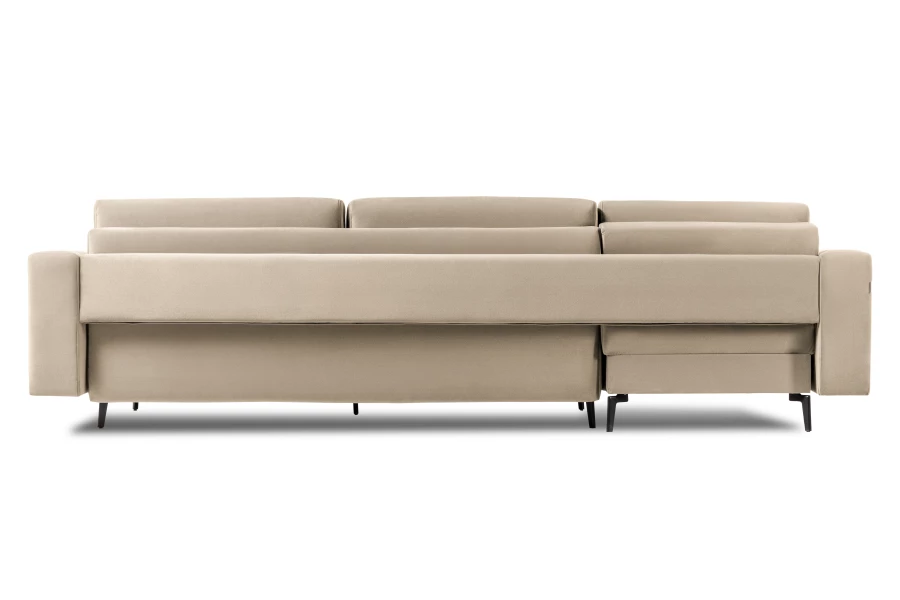 Диван-кровать Тенериф 2, велюровый, раскладной, какао велюр, 315х157х70 см (изображение №6)