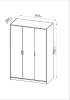 Шкаф ОРИОН 3 двери - аналог IKEA KLEPPSTAD, 175,2x117,3x55 см, белый (изображение №4)