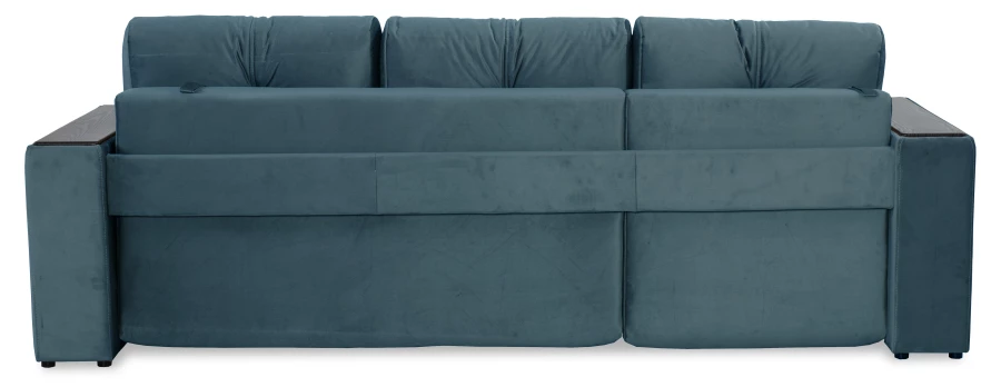 Прямой диван-кровать Спинер, раскладной, темно-синий, 256х108х90 см (изображение №13)