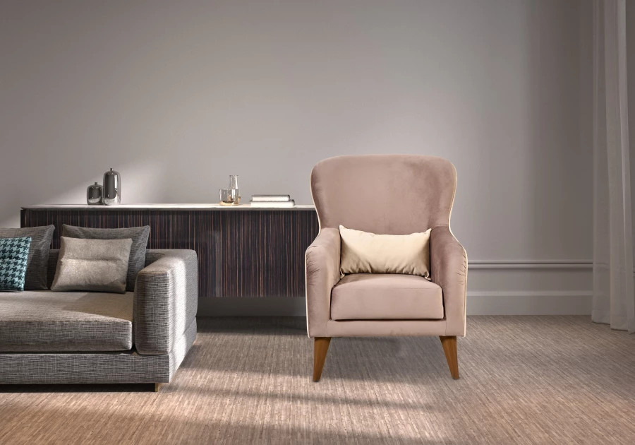 Кресло мягкое Вояж 7, анатомическое, кофейно-песочный, 72х94х94 см (изображение №2)