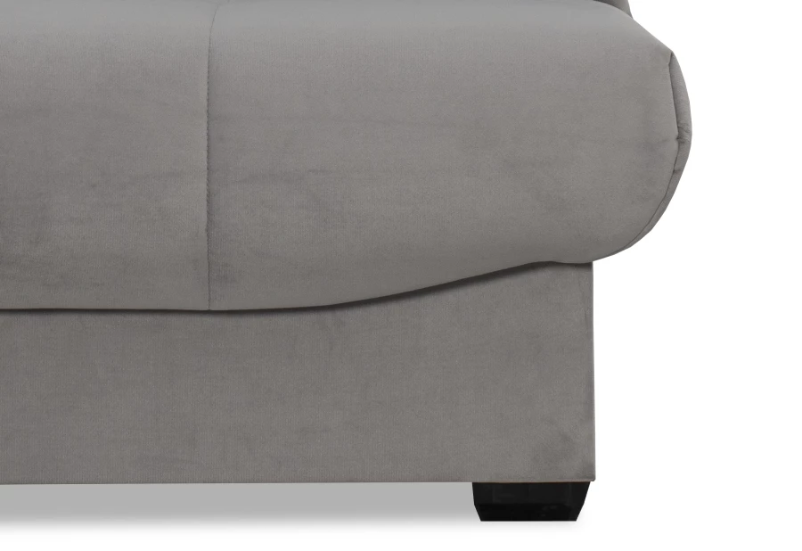 Прямой диван-кровать Аккорд, велюровый, раскладной, серый, 192х100х95 см (изображение №7)