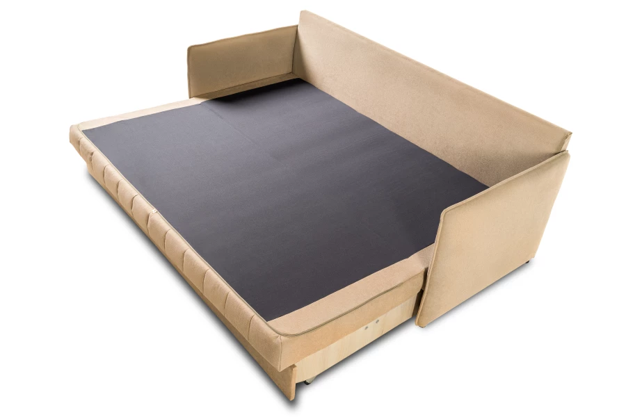 Диван-кровать Панда, велюровый, раскладной, бежевый, 215х92х100 см (изображение №8)