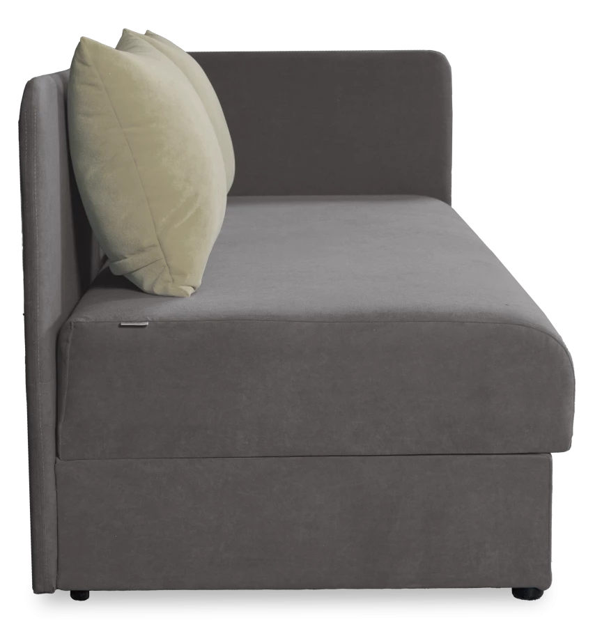 Диван-кровать Орлеан велюровый, раскладной, с ящиком для белья, механизм Книжка, светло песочный велюр, 198х88х81 см (изображение №6)