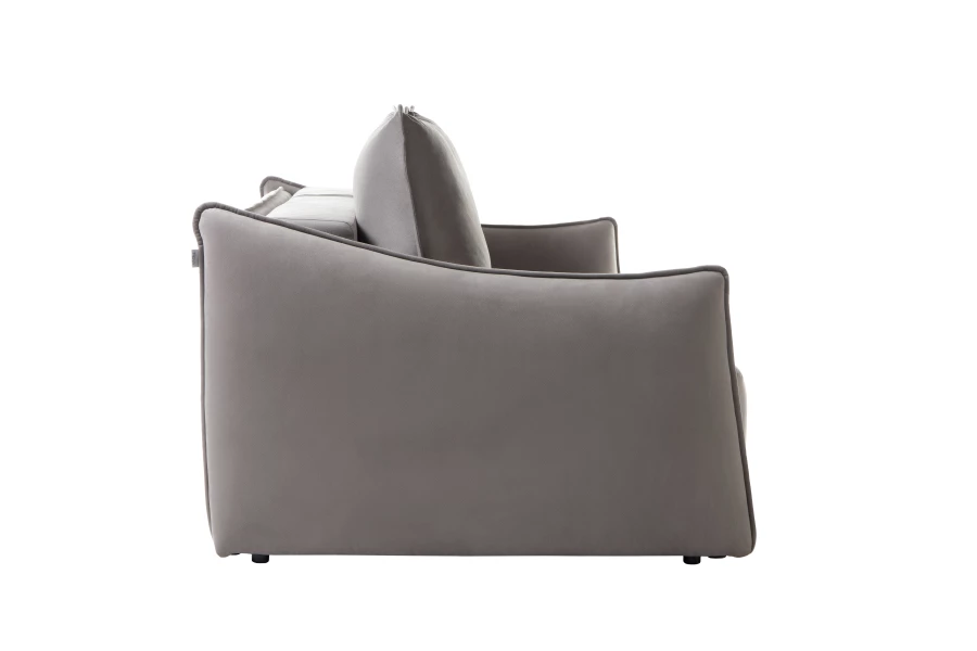 Диван-кровать Френк , велюровый, раскладной, светло-серый, 255х121х95 см (изображение №8)