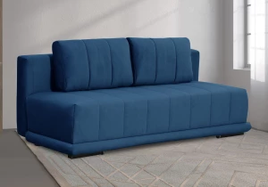 Второе фото. Диван-кровать Флорида, велюровый, синий, 201х90х90 см