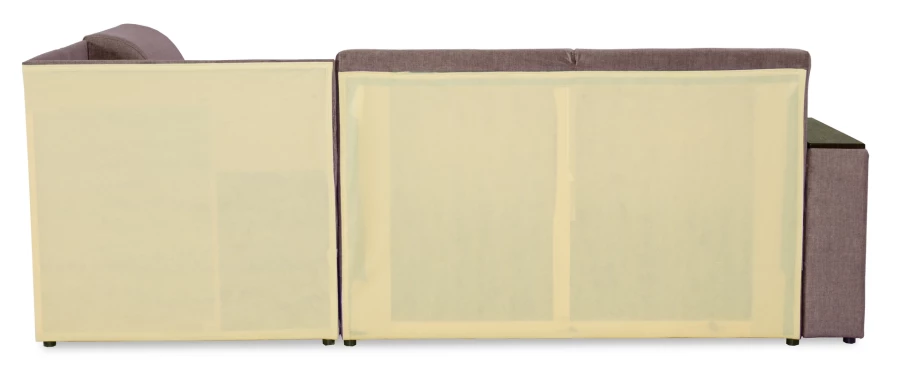 Угловой диван-кровать Сенатор, коричневый, 260х187х92 см (изображение №13)