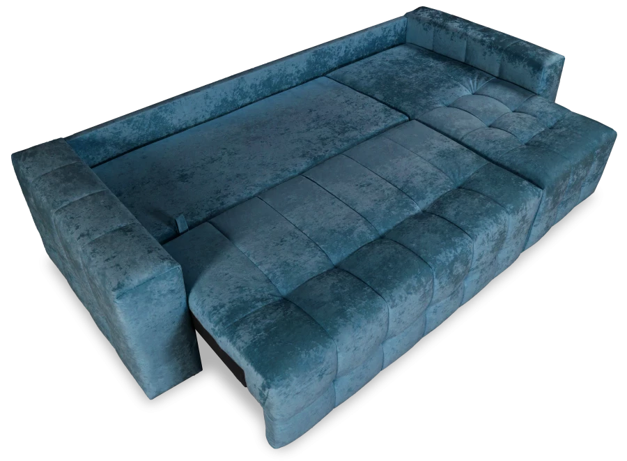Угловой диван-кровать Реал, светло-синий,  228х160х97 см (изображение №8)