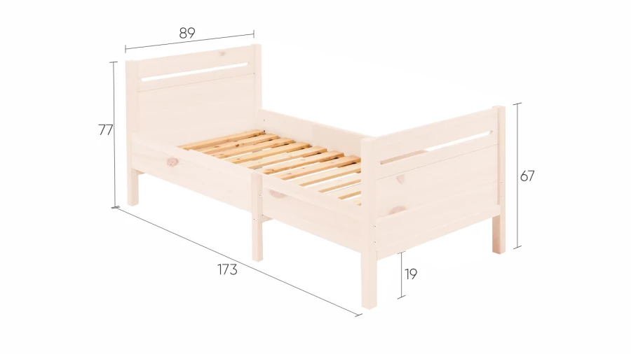 Кровать детская  раздвижная - аналог IKEA /СЫНОД/ИКЕА 80х200 см, светло-бежевый (изображение №7)