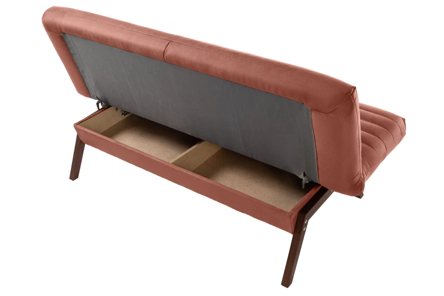 Диван-кровать Каир (МД), терракотовый, замша, 168х73х88 см (изображение №9)