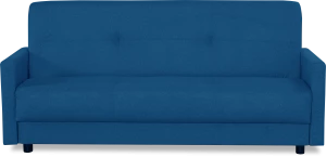 Диван-кровать Квин с ящиком для белья, синий велюр, 216х84х85 см