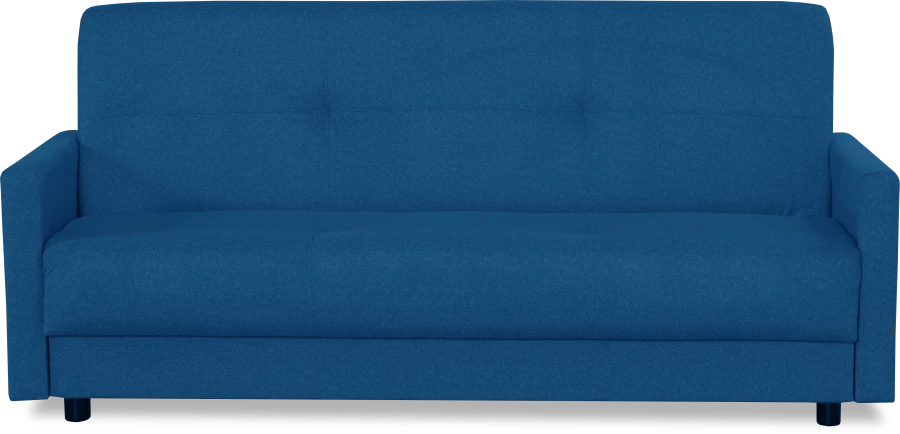 Диван-кровать Квин с ящиком для белья,  синий велюр, 216х84х85 см (изображение №1)