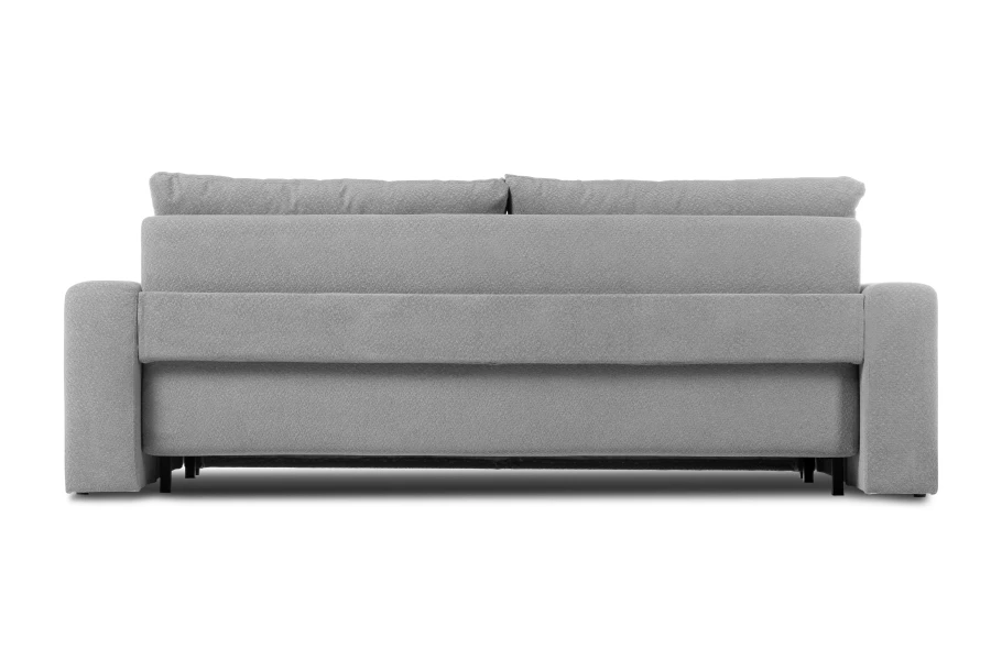Диван-кровать Халиф 2, велюровый, раскладной, серый шенилл с мелким букле, 241х102х92 см (изображение №9)