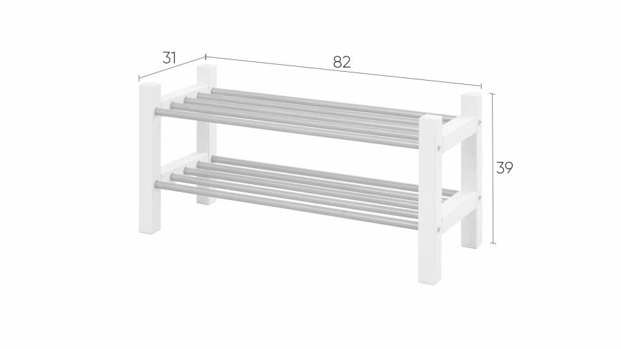 Полка для обуви - аналог IKEA/МИЧА/ИКЕА, 85x34см, белый (изображение №4)