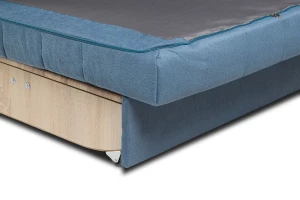 Второе фото. Диван-кровать Панда, велюровый, раскладной, синий, 145х101х100 см