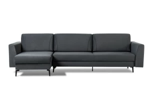 Диван-кровать Тенериф 1, велюровый, раскладной, графитовый велюр, 315х157х70 см