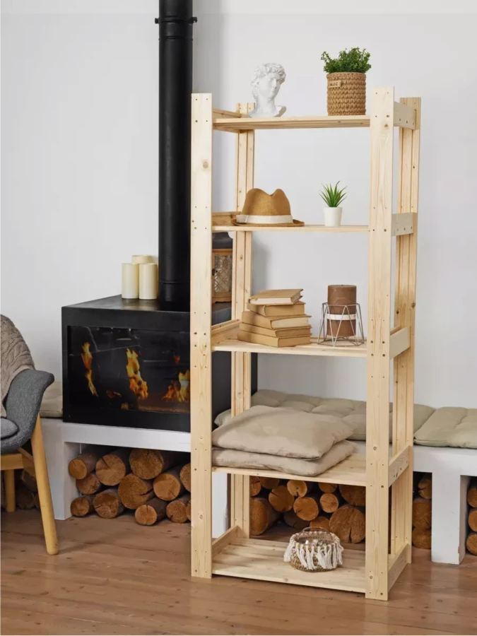 Стеллаж деревянный, этажерка с полками, 147x61x38 см, Easy Things (изображение №3)