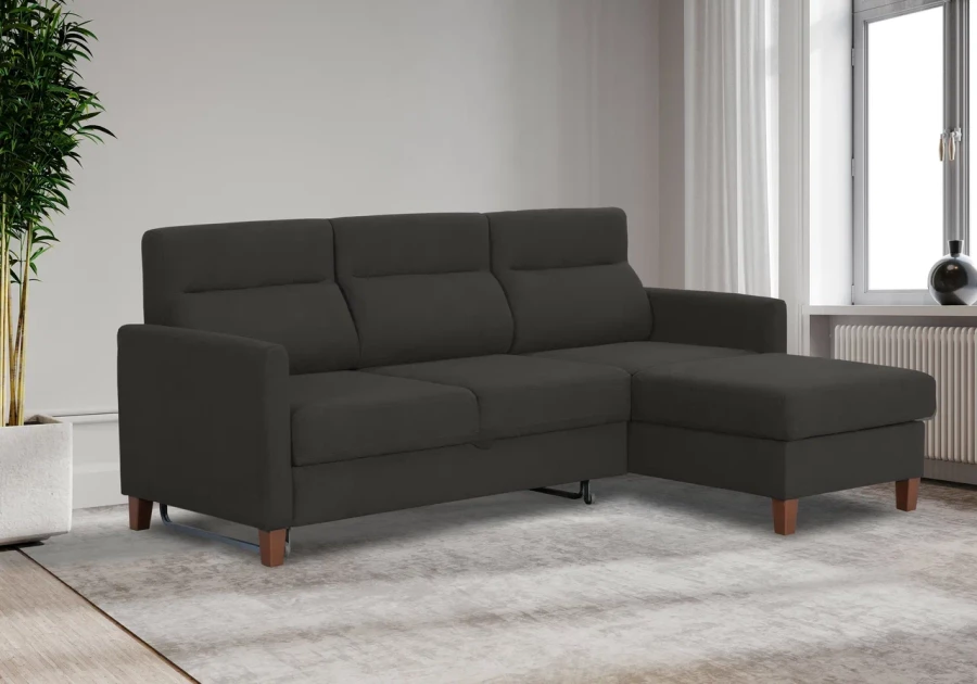 Диван-кровать Марсель , серый 228х160х97 см (изображение №11)