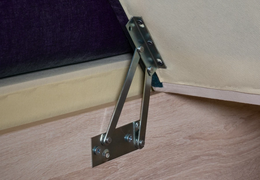 Угловой диван-кровать Сенатор, темно-синий, 260х187х92 см (изображение №10)